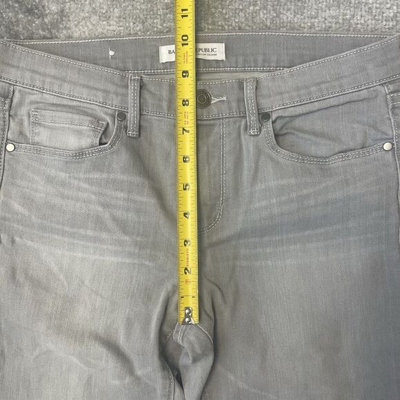 Banana Republic Jeans Womens 27 Light Grey Skinny Stretch Denim Pants Casual - Picture 7 of 11